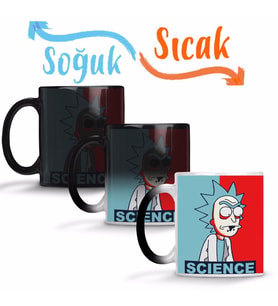Rick and Morty Science Sihirli Kupa Bardak Porselen