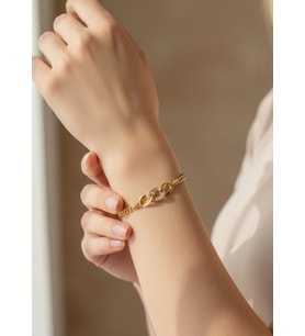 Xuping Gold Taşlı Sonsuzluk Zinciri Parlatıcı Bileklik - 26xpb25