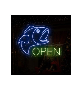 OPEN Yazılı ve Şekilli Neon Tabela