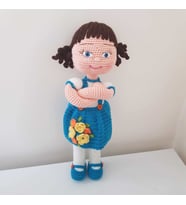 Sevimli Maviş Bebek Amigurumi Organik Oyuncak