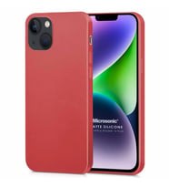 Microsonic Matte Silicone Apple iPhone 14 Plus Kılıf Kırmızı
