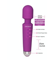 Love Body 20 Modlu Şarjlı Su Geçirmez Titreşimli Dildo Vajinal Ve  Vibratör Masaj Aleti (Mor)