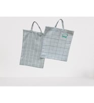 PAZAR ÇANTA 2Ad 18552 Döşeme Kareli Kumaş Açık Renk Desen 40kg Taşıma Kapasite (Çok Renkli)