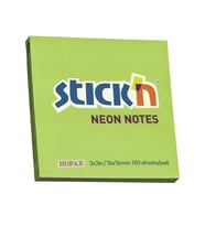 Gıpta Stick'n 76x76mm Yapışkanlı Not Kağıdı Neon Yeşil 21167