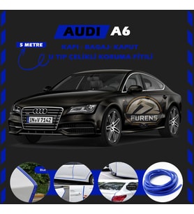 Audi A7 Oto Araç Kapı Koruma Fitili 5metre Parlak Mavi Renk