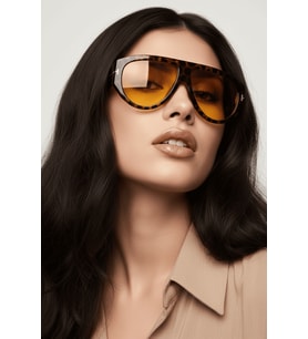Glazento Retro Turuncu Lens Leopar Desen Gözlük
