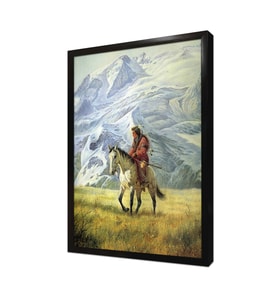 Amerika Kızılderilileri Çerçeveli Mdf Tablo