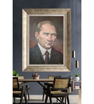 Gümüş Çerçeveli Atatürk Tablo ds79