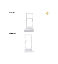 Samsung Galaxy A33 Sim İç Yuvası Çiftli ile Uyumlu Beyaz Çiftli sim yuvası ikili sim tepsisi çiftli sim aparatı dual sim çekmecesi
