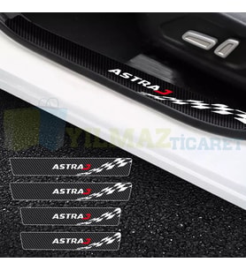 Opel Astra J Karbon Kapı Eşiği Koruma Araba Etiket Oto Sticker Yapıştırma 4 Parça