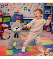 50 cm Yumuşak Peluş Ayıcık – Çocuklar İçin Sevimli Hediye Seçeneği (Gri)