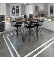 Knsz masa sandalye takımı hem105zengin cvzsyh 130*090 6 sandalye syhsyh kolçaklı