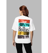 The Beatles Baskılı Unisex Oversize Müzik Grubu Tişört