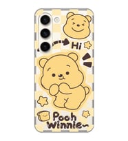 Samsung Galaxy S23 Uyumlu Winnie The Pooh Desenli Şeffaf Telefon Kılıfı