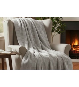 Merinos Fiona Stonecube Soft Battaniye 150X220 Gri