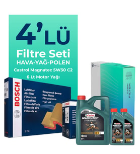 BOSCH Peugeot Expert 1.5 Dizel Filtre Bakım Seti Castrol Motor Yağlı (2017-2025) 4 Lü