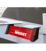 BK Gift Kişiye Özel İsimli Ahşap Ayaklı Kırmızı Akrilik Masa İsimliği, Ofis Dekoru, Mesleki Hediye, Ofis Hediyeleri-5