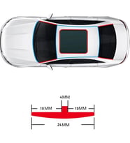 Contacall Üniversal Oto Sunroof Fitili Kenar Fitilleri ön arka Cam Contası 5 Metre Siyah
