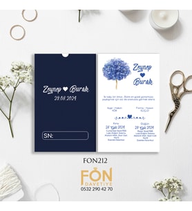 Zarf Baskılı Davetiye, Siyah Zarflı Davetiye, Kişiye Özel Davetiye,100 Adet (Çok Renkli)
