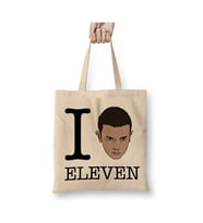 Stranger Things I Love Eleven Bez Çanta Uzun Saplı Alışveriş Çantası Plaj Çantası (Beyaz)