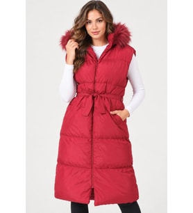 Dewberry Kadın %100 Polyester Yelek Bordo Z9744 Günlük Dış Giyim, Kazak ve Gömlek Kombini, Seyahat Gardırobu