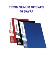 40’lı Sunum Dosyası 3'lü Set - Kırmızı / Siyah / Mavi