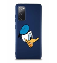Samsung Galaxy S20 FE Soft Premier Kapak Donald Duck-F Tasarımlı Silikon Kılıf - Lacivert (Şeffaf)