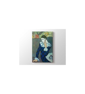Pablo Picasso - Seated Harlequin Tablo - 106105 - 40x30 Cm