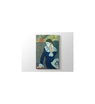 Pablo Picasso - Seated Harlequin Tablo - 106105 - 40x30 Cm
