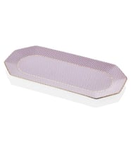LAMEDORE TEA DELİGHT 33 CM KAYIK TABAK PİNK REGENCY DAMASK 1 ADET