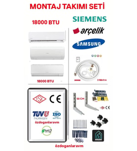 Samsung Bosch Arçelik İ18000 Btu İnverter Klima Montaj Seti Takımı