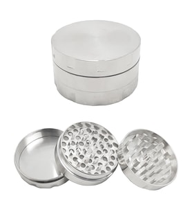 Silver 55 mm. Grinder Alloy Herbal Öğütücüsü Parçalayıcı rb88slv