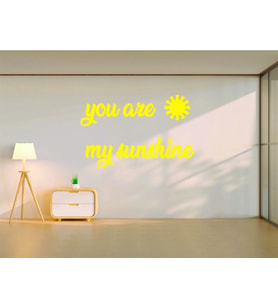 Dekor Treni "you are my sunshine" çocuk odası duvar yazısı