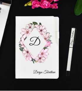 Sevgiliye Hediye Kişiye Özel Defter ve Roller Kalem Hediye Seti