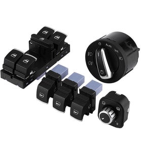 Volkswagen Passat Cam Ayna Far Açma Düğmesi Takımı Krom 2005-201