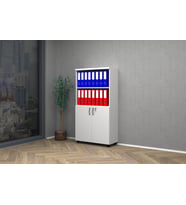 Vena Yarım Kapak Ofis Dosya Dolabı 80X35X150 (Beyaz)