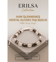 Sertifikalı Ham İşlenmemiş Kristal Kuvars Doğal Taş Bileklik - 8x8 mm Netlik Enerji ve Denge Taşı (Çok Renkli)