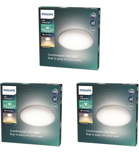 Philips Cl200 Fonksiyonel Tavan Lambası 17W 2700K Sarı Işık Entegre Led 3Lü Paket (Çok Renkli)