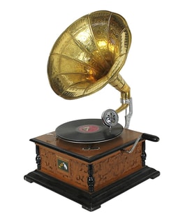 Ahşap Kare Gramofon