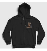 Presmono Unisex Siyah Venetian Dj Boris Brejcha Fermuarlı Kapüşonlu Sweatshirt 500043tt