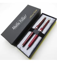 Scrikss TV159 Bordo Krom Roller + Tükenmez Kalem Set  Scrikss Kalem  İsme Özel Kalem Seti  Hediyelik Kalem