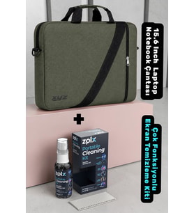 Classone XYZ-T27 15.6 Inch Macbook Laptop Notebook Çantası + Zolx Çok Fonksiyonlu Ekran Temizleme Se