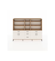 Arges Dolap 11 Raflı 5 Çekmeceli 4 Kapaklı 220x30x163 Çam-Aytaşı