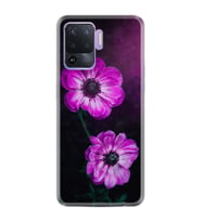 Oppo Reno 5 Lite Kılıf Resimli Desenli Silikon Platinium Series Çiçekler 1869