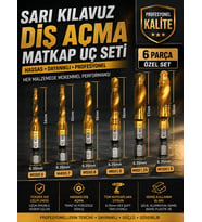 Parça Sarı Klavuz Diş Açma Kılavuz Matkap Uç Seti Ahşap Alüminyum Plastik Delme