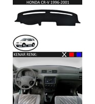 Honda CR-V 1996-2001 İçin Uygun Torpido Koruma Halısı Siyah Kenar Renk Siyah