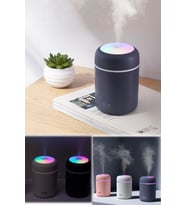QASUL Humidifier 300 ml Ulrasonik Hava Nemlendirici Buhar Makinesi Ve Aroma Difüzörü