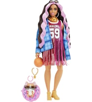 Barbie Extra Ekose Ceketli Bebek Hayvan Dostu Corgi Cinsi Köpek HDJ46 (Çok Renkli)