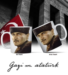Atatürk Temalı Beyaz Kupa