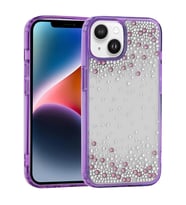 iPhone 14 / İphone 13 Kılıf Airbag Tasarımlı Damla Taşlı Şeffaf Pera Silikon Kılıf